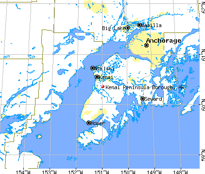 Kenai Peninsula Borough, AK map