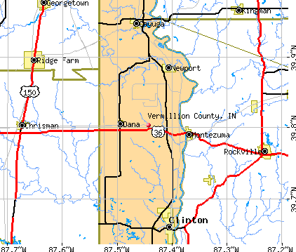 Vermillion County, IN map