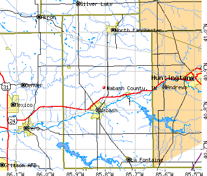 Wabash County, IN map