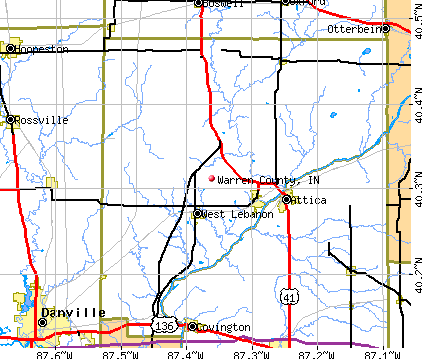 Warren County, IN map
