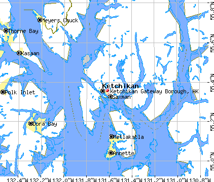 Ketchikan Gateway Borough, AK map