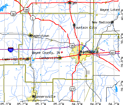 Wayne County, IN map