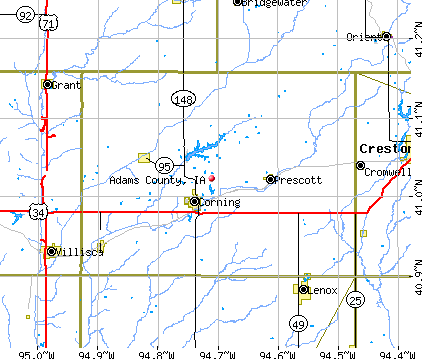Adams County, IA map
