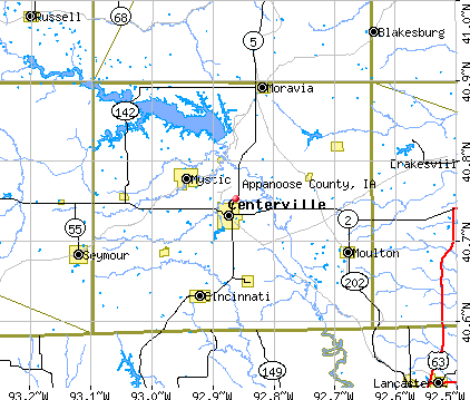 Appanoose County, IA map