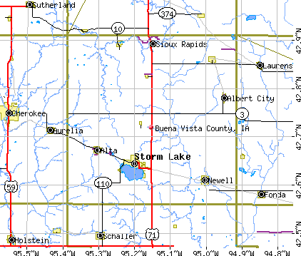 Buena Vista County, IA map