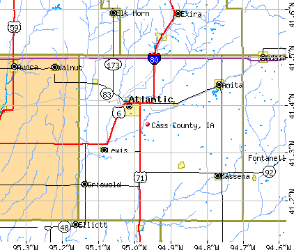 Cass County, IA map