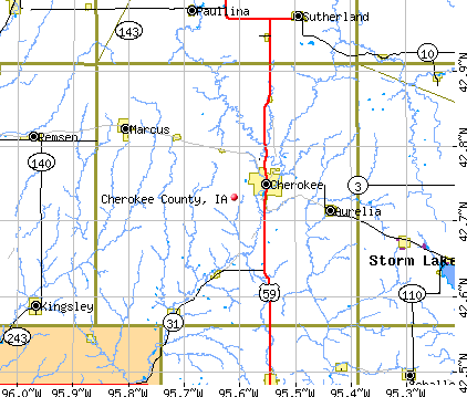 Cherokee County, IA map