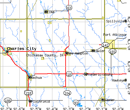 Chickasaw County, IA map