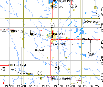 Clay County, IA map