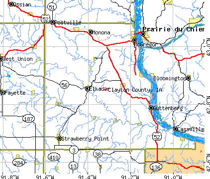 Clayton County, IA map