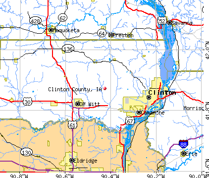 Clinton County, IA map