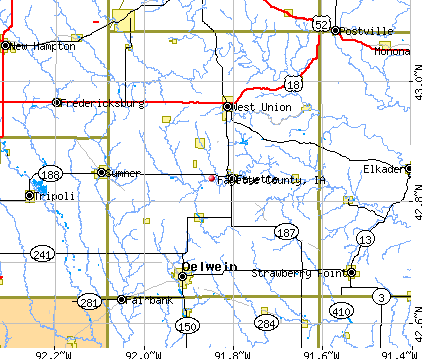 Fayette County, IA map