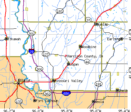 Harrison County, IA map