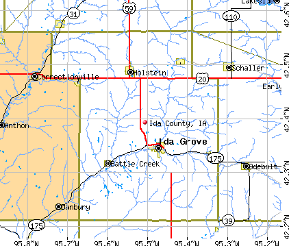 Ida County, IA map