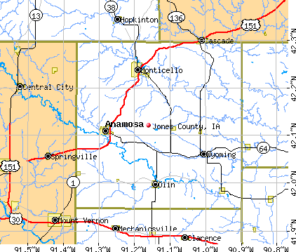 Jones County, IA map