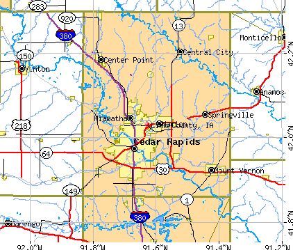 Linn County, IA map
