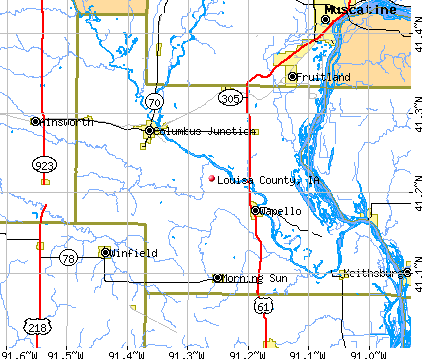 Louisa County, IA map