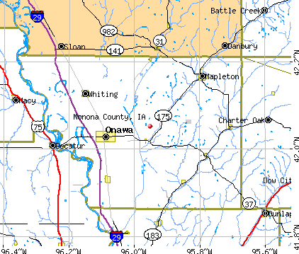 Monona County, IA map