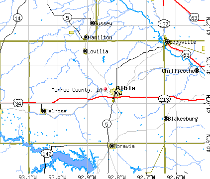 Monroe County, IA map