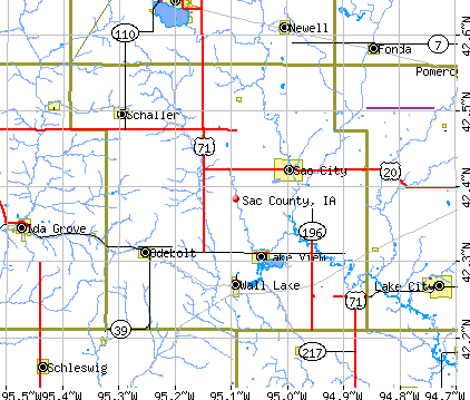 Sac County, IA map