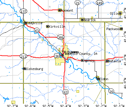 Wapello County, IA map