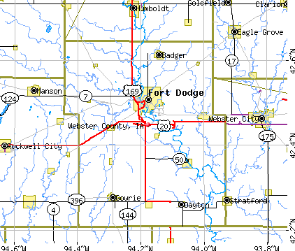 Webster County, IA map