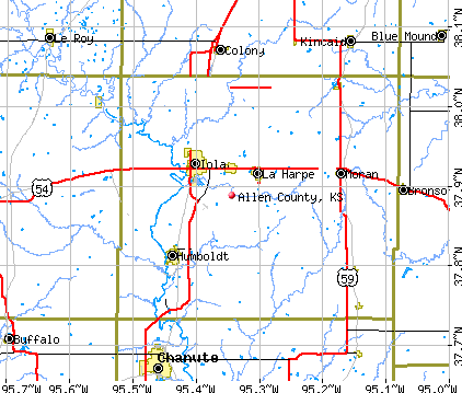Allen County, KS map