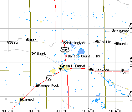 Barton County, KS map