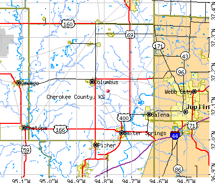 Cherokee County, KS map