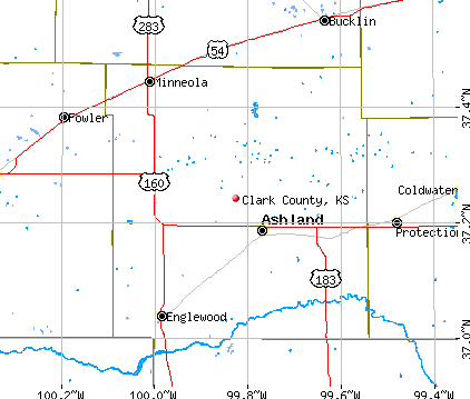 Clark County, KS map