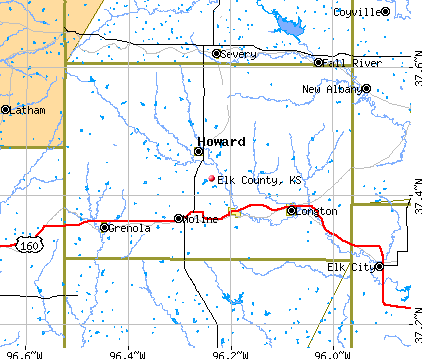 Elk County, KS map