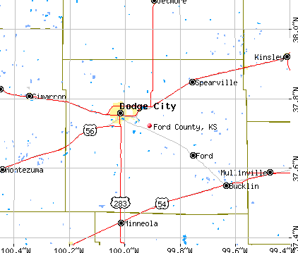 Ford County, KS map