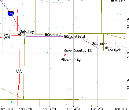 Gove County, KS map