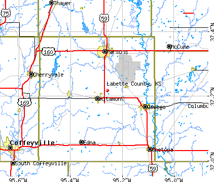 Labette County, KS map