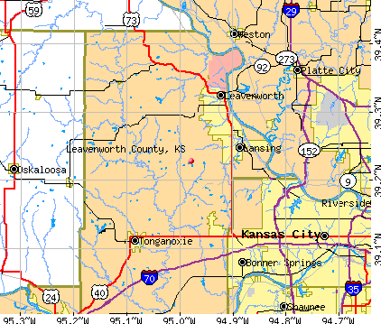 Leavenworth County, KS map