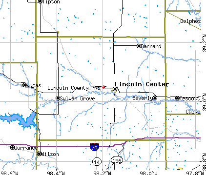 Lincoln County, KS map