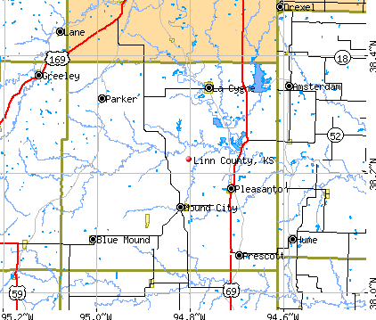 Linn County, KS map