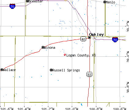 Logan County, KS map