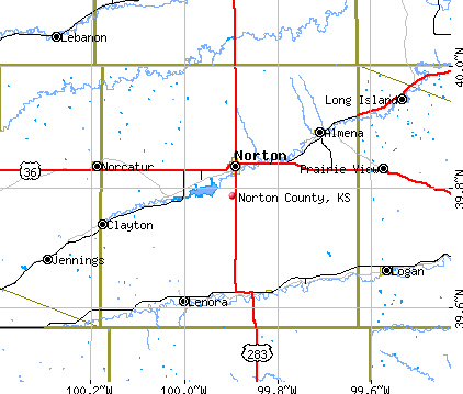Norton County, KS map