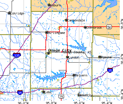 Osage County, KS map