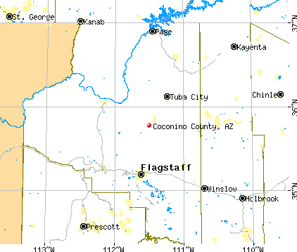 Coconino County, AZ map