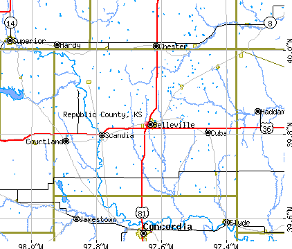 Republic County, KS map