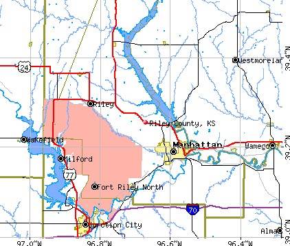 Riley County, KS map