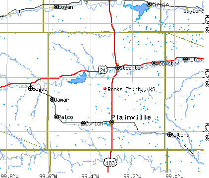 Rooks County, KS map