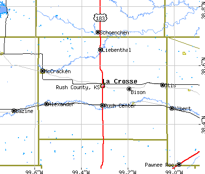 Rush County, KS map