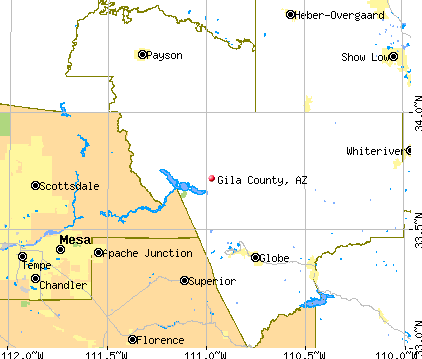 Gila County, AZ map
