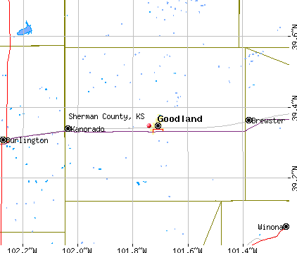 Sherman County, KS map