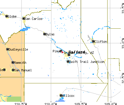 Graham County, AZ map