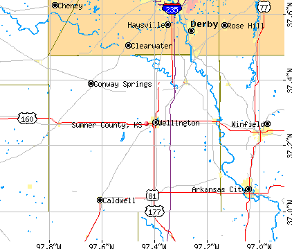 Sumner County, KS map