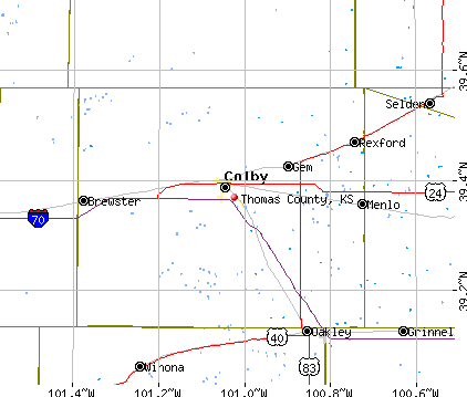 Thomas County, KS map